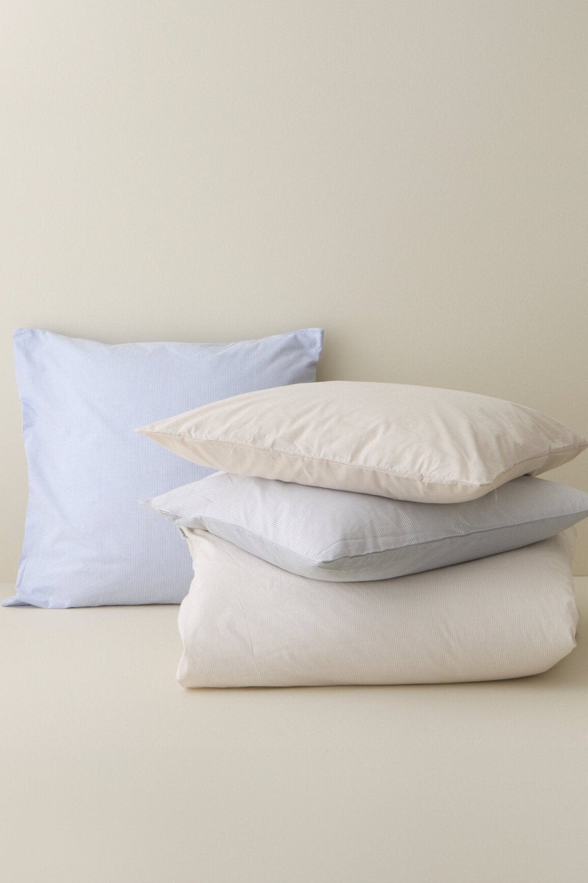 Mini strib sengetøj - blå